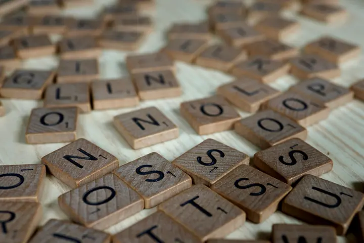 Wooden letter tiles