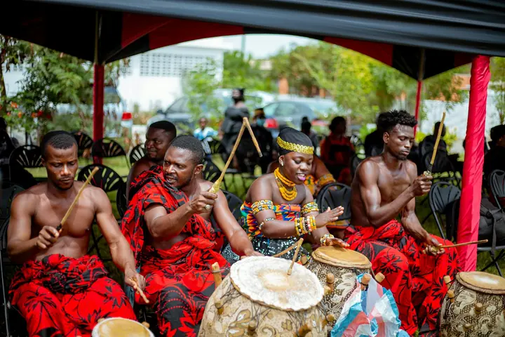 Drummers performing in Accra